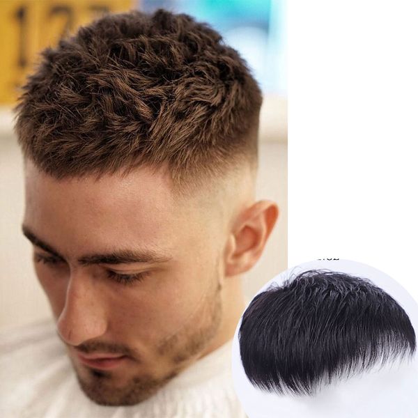 short wigs for men's male black wig synthetic natural hair crew style for young man balding sparse hair 
short wigs for men's male black wig synthetic natural hair crew style for young man balding sparse hair