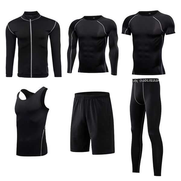 autumn winter sports men's tight fast drying clothes long sleeve jacket fitness running gym training suit 6 piece set, Gray
autumn winter sports men's tight fast drying clothes long sleeve jacket fitness running gym training suit 6 piece set, Gray