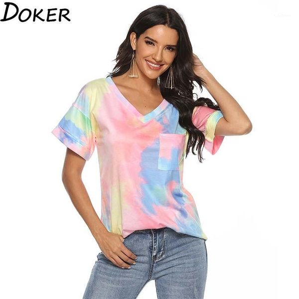 2020 summer tie-dye v-neck short sleeve t shirt womens plus size fashions casual t-shirt women streetwear tee shirt femme1, White
2020 summer tie-dye v-neck short sleeve t shirt womens plus size fashions casual t-shirt women streetwear tee shirt femme1, White