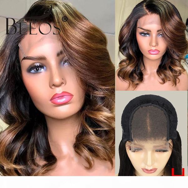 beeos 180% 4*4 lace closure ombre colored body wave wig brazilian remy human hair wigs bleached knots pre plucked hairline, Black
beeos 180% 4*4 lace closure ombre colored body wave wig brazilian remy human hair wigs bleached knots pre plucked hairline, Black