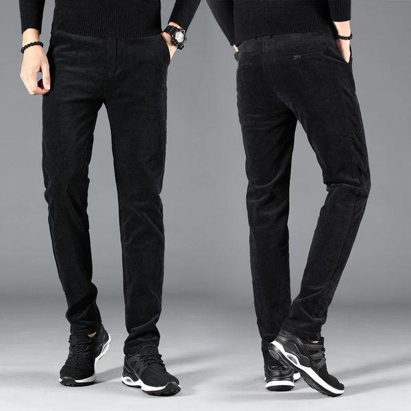 men's jeans autumn winter ly designer fashion men elastic slim fit casual corduroy pants thick velvet warm smart suit trousers, Blue
men's jeans autumn winter ly designer fashion men elastic slim fit casual corduroy pants thick velvet warm smart suit trousers, Blue