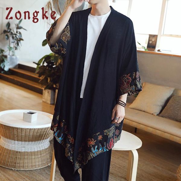 men's jackets zongke chinese long kimono cardigan coat japanese men jacket streetwear mens hip hop windbreaker 2021, Black;brown
men's jackets zongke chinese long kimono cardigan coat japanese men jacket streetwear mens hip hop windbreaker 2021, Black;brown