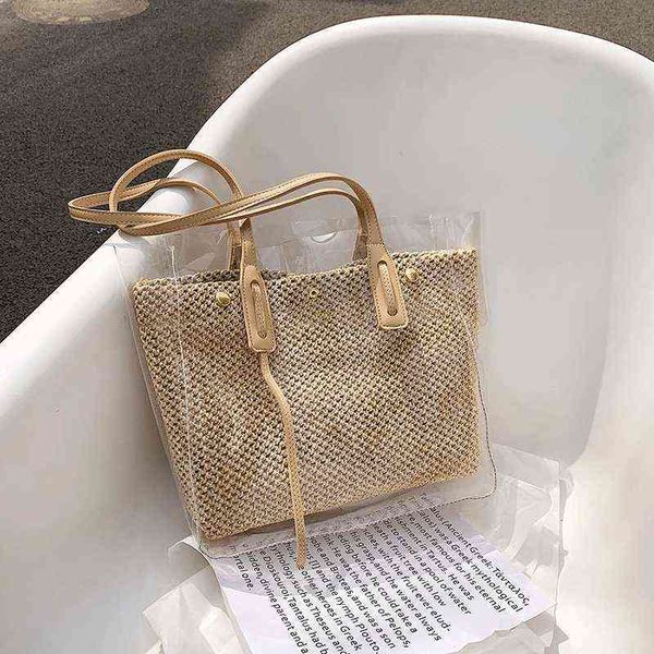 shopping bags grote capaciteit vrouwen schoudertas handtas nieuwe zomer pvc transparante plastic beach casual eenvoudige strozak 220303
shopping bags grote capaciteit vrouwen schoudertas handtas nieuwe zomer pvc transparante plastic beach casual eenvoudige strozak 220303