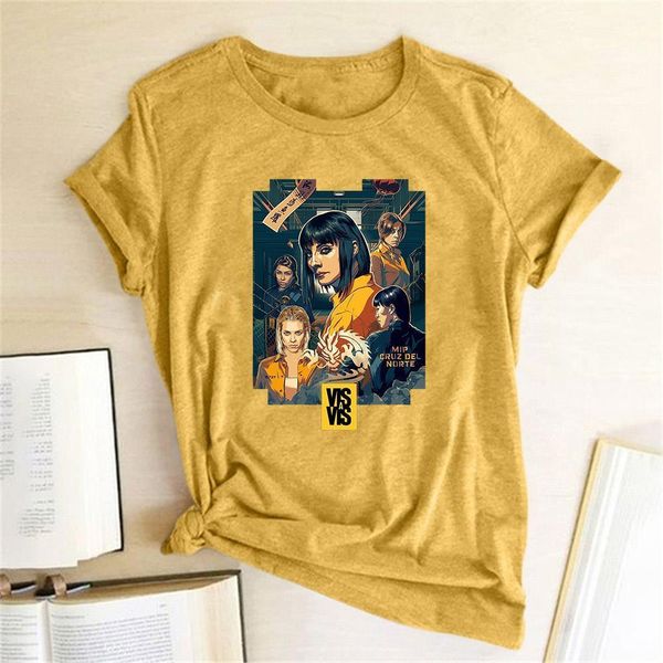 vis a vis print t-shirt women summer round neck short sleeve spain tv funny t-shirt harajuku aesthetic tees camiseta mujer, White
vis a vis print t-shirt women summer round neck short sleeve spain tv funny t-shirt harajuku aesthetic tees camiseta mujer, White
