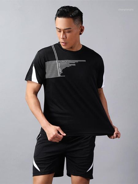 running sets 2021 summer men's sports suit fitness clothes quick-drying training loose casual sportswear tracksuit1, Black;blue
running sets 2021 summer men's sports suit fitness clothes quick-drying training loose casual sportswear tracksuit1, Black;blue