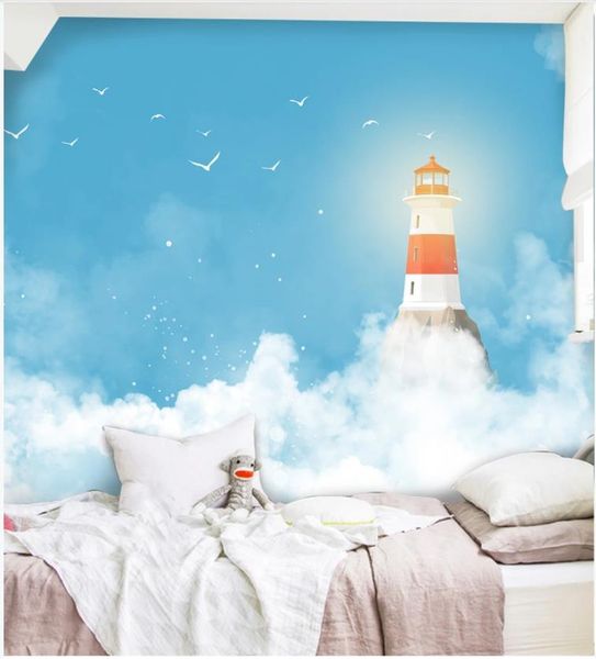 custom p wallpaper for walls 3 d modern simple mediterranean blue sky lighthouse children room murals background wall papers
custom p wallpaper for walls 3 d modern simple mediterranean blue sky lighthouse children room murals background wall papers