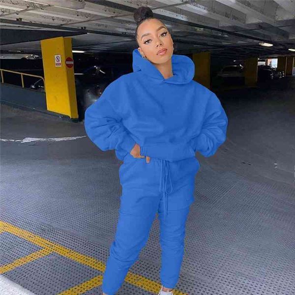 women set solid hooded sweatshirt jogger pants suit tracksuit matching two piece set autumn winter casual outfits, Gray
women set solid hooded sweatshirt jogger pants suit tracksuit matching two piece set autumn winter casual outfits, Gray