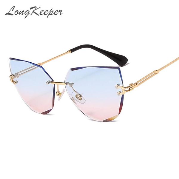 sunglasses longkeeper rimless diamond shades women fashion brand designer cat eye sun glasses clear eyewear uv400, White;black
sunglasses longkeeper rimless diamond shades women fashion brand designer cat eye sun glasses clear eyewear uv400, White;black