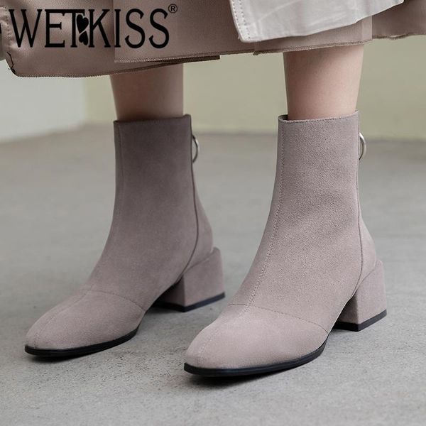 boots wetkiss cow suede ankle women high hels thick booties square toe shoes female fashion zip ladies winter 2021, Black
boots wetkiss cow suede ankle women high hels thick booties square toe shoes female fashion zip ladies winter 2021, Black
