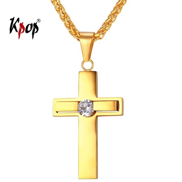 pendant necklaces kpop cross necklace christian religious jewelry stainless steel gold color zirconia crucifix men p2250, Silver
pendant necklaces kpop cross necklace christian religious jewelry stainless steel gold color zirconia crucifix men p2250, Silver