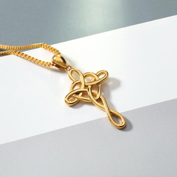 knot cross pendant necklace women men collares mujer stainless steel twisted cross chain necklace for wife mother jewelry gifts, Silver
knot cross pendant necklace women men collares mujer stainless steel twisted cross chain necklace for wife mother jewelry gifts, Silver