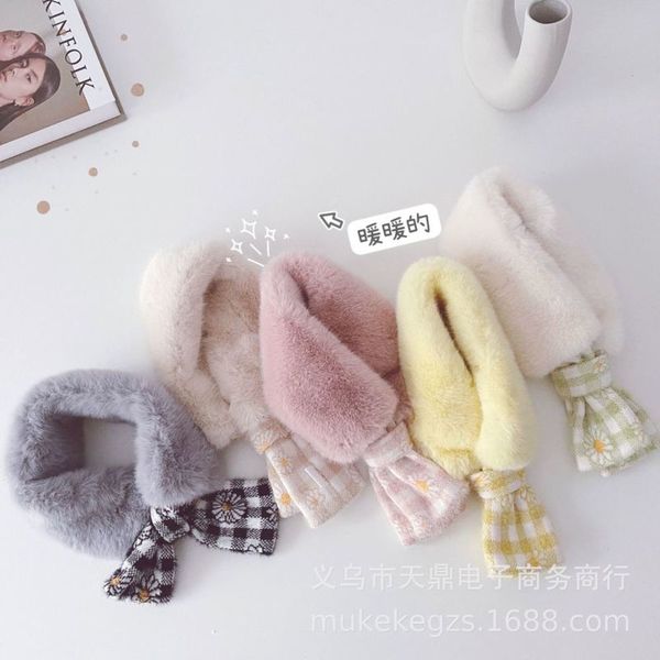 personalized plush stitching plaid children's cross winter warm baby color matching scarf neck sve, Red;brown
personalized plush stitching plaid children's cross winter warm baby color matching scarf neck sve, Red;brown