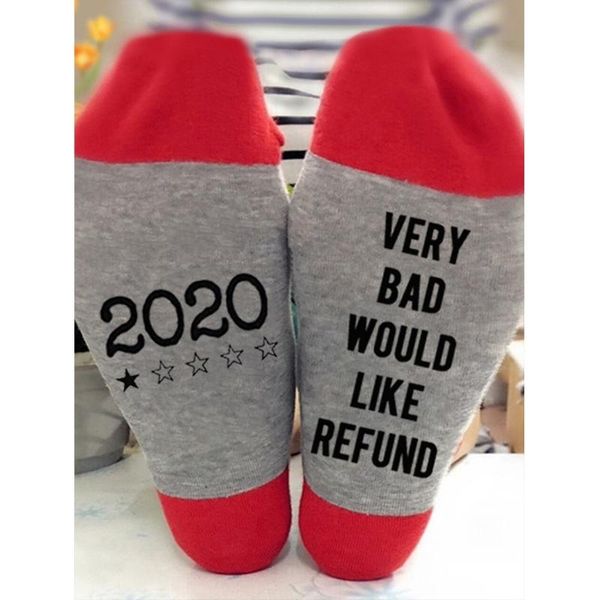 men women contrast color cotton crew socks funny saying 2020 very bad would like refund letters printed novelty casual hosiery g, Black
men women contrast color cotton crew socks funny saying 2020 very bad would like refund letters printed novelty casual hosiery g, Black