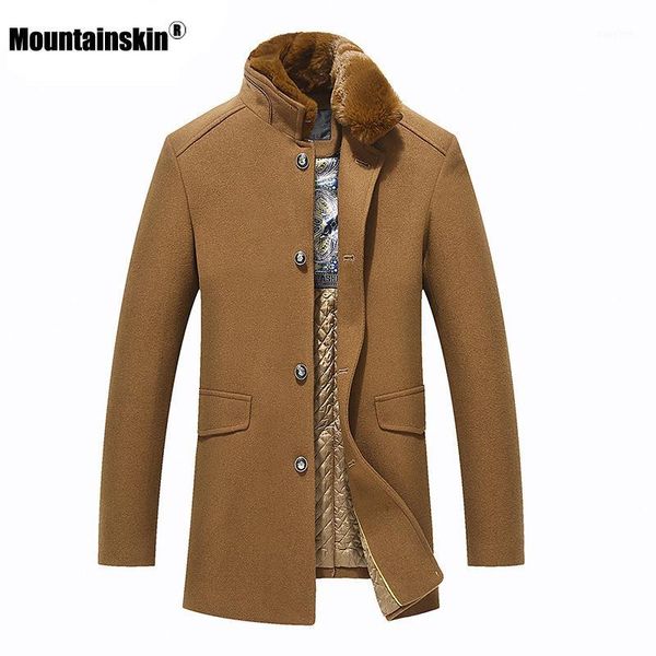 mountainskin 2020 winter men's wool jacket stand collar thick mens wool jacket casual windproof cold protection coat male sa9531, Black 
mountainskin 2020 winter men's wool jacket stand collar thick mens wool jacket casual windproof cold protection coat male sa9531, Black