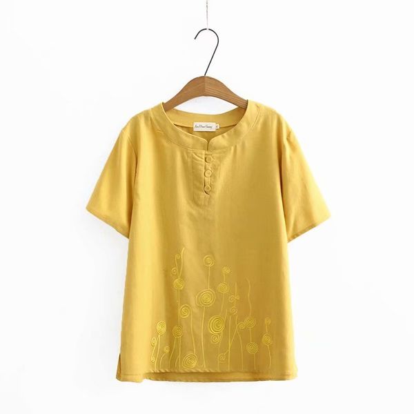 the more size neck cotton buttons loose tshirts 2020 casual new summer ladies embroidered women's t-shirts q47j, White
the more size neck cotton buttons loose tshirts 2020 casual new summer ladies embroidered women's t-shirts q47j, White