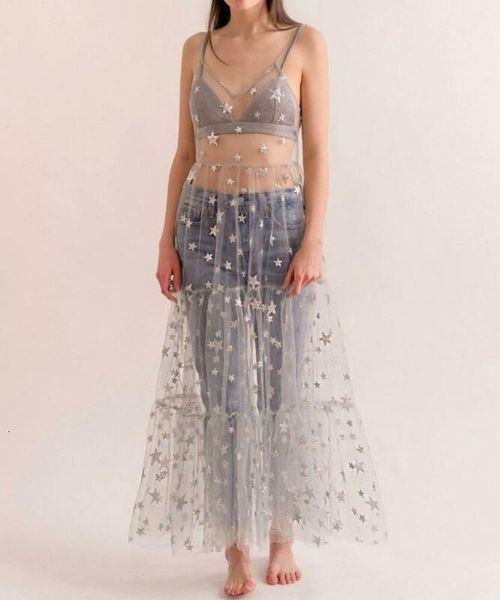 sweet women girl mesh sheer sling dress see through long dress bikini cover up sleeveless sequins star print strap dress, Black;gray
sweet women girl mesh sheer sling dress see through long dress bikini cover up sleeveless sequins star print strap dress, Black;gray