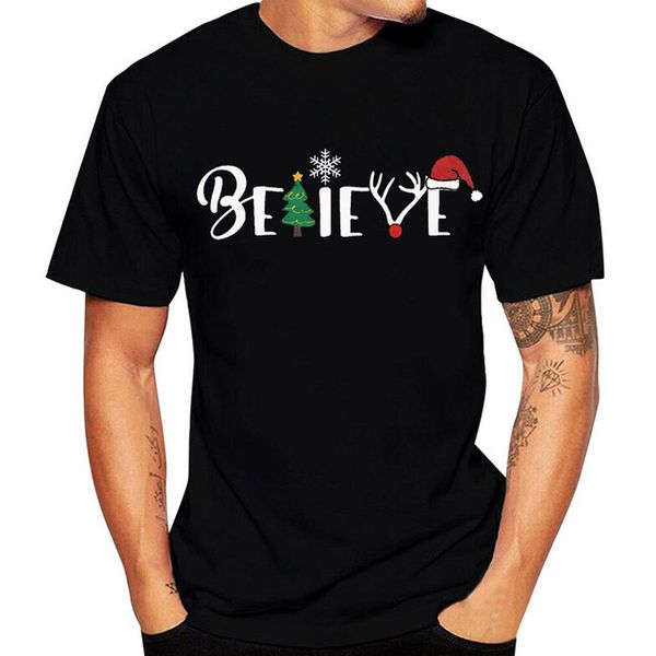 men's multicolor 2021 new year street love letters believe in printing funny christmas men's t-shirts spot, White;black
men's multicolor 2021 new year street love letters believe in printing funny christmas men's t-shirts spot, White;black