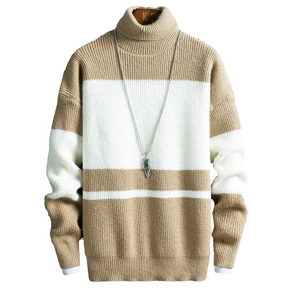 2020 men's thick sweaters male knitwear warm patchwork sweater male winter turtleneck pullovers, White;black
2020 men's thick sweaters male knitwear warm patchwork sweater male winter turtleneck pullovers, White;black