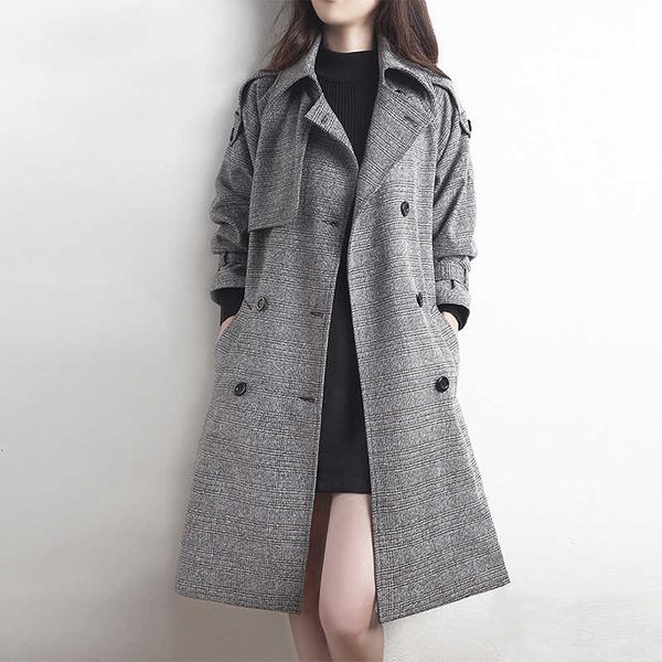 autumn/winter large size women's fashion double breasted plaid trench for female korean windbreaker coat, Tan;black
autumn/winter large size women's fashion double breasted plaid trench for female korean windbreaker coat, Tan;black