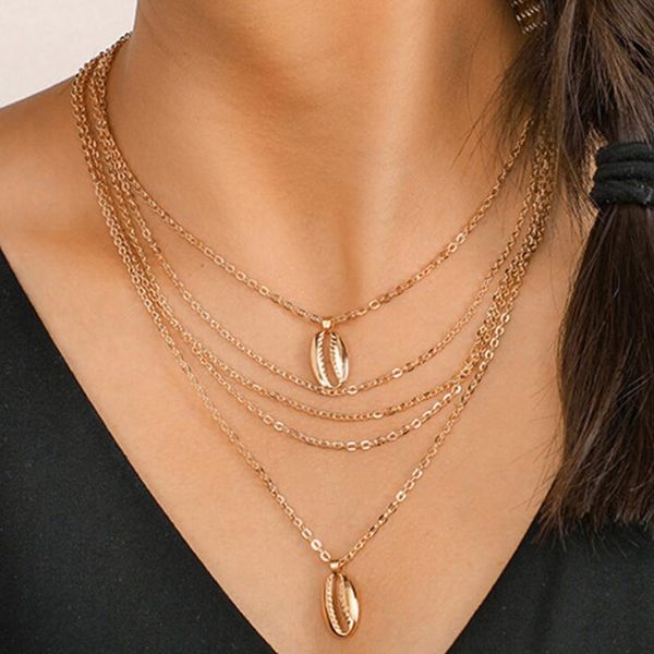chains women simple vintage shell pendant chain boho multilayer necklace charm choker personality party wedding jewelry, Silver
chains women simple vintage shell pendant chain boho multilayer necklace charm choker personality party wedding jewelry, Silver