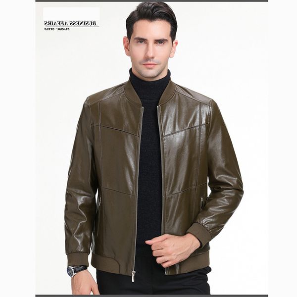 men's stand up collar soft jacket big size,khaki leather motorcycle warm coat with fleece lining, Black;brown
men's stand up collar soft jacket big size,khaki leather motorcycle warm coat with fleece lining, Black;brown
