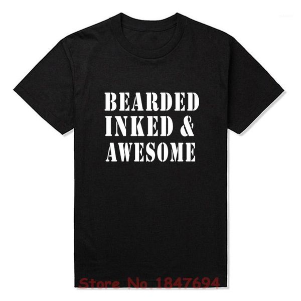 new summer bearded inked and awesome funny t shirts men summer tattoo lover valentine's day gift t-shirts cotton fashion1, White;black
new summer bearded inked and awesome funny t shirts men summer tattoo lover valentine's day gift t-shirts cotton fashion1, White;black