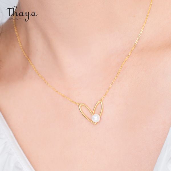 thaya authentic s925 silver heart shaped natural freshwater pearl necklace gold pendant chain elegant for women fine jewelry gif q0531
thaya authentic s925 silver heart shaped natural freshwater pearl necklace gold pendant chain elegant for women fine jewelry gif q0531