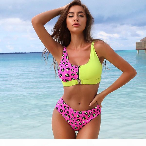 women swimwear bikinis set 2020 floral print zipper summer beach two-piece swimsuits swimming bathing suits swim beachwear for women, White;black
women swimwear bikinis set 2020 floral print zipper summer beach two-piece swimsuits swimming bathing suits swim beachwear for women, White;black