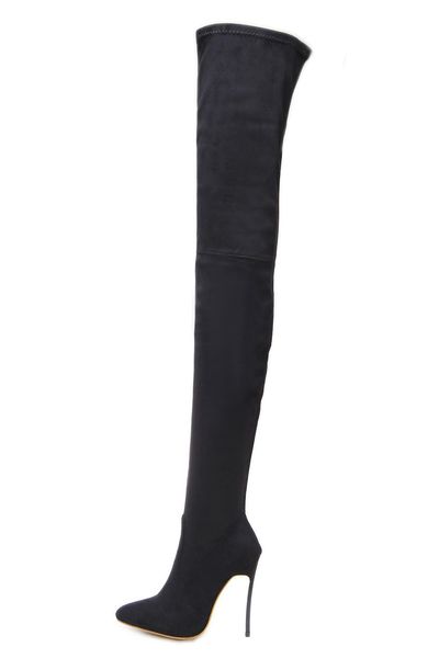 2020 long women winter bronze-coloured suede on knee trecho zipper pointed finger coxa leaping boots high-heeled women's b7ki, Black
2020 long women winter bronze-coloured suede on knee trecho zipper pointed finger coxa leaping boots high-heeled women's b7ki, Black