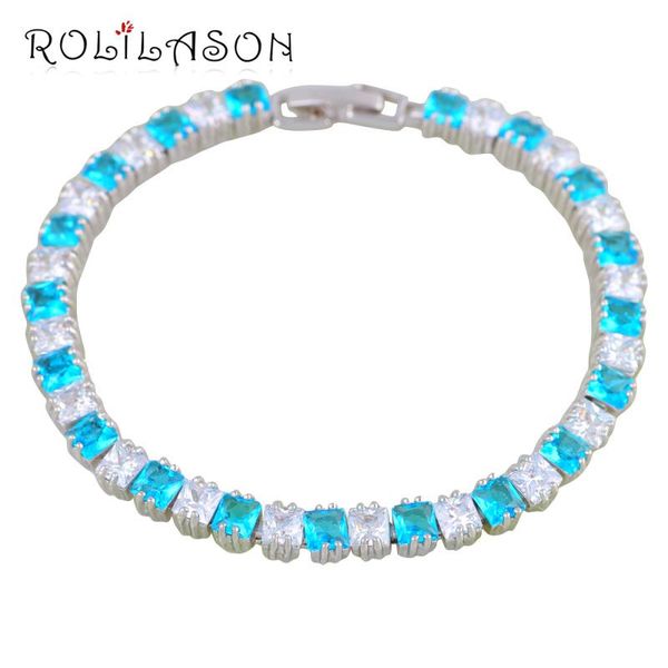 charm bracelets rolilason party gift fashion jewelry for wedding amazing light blue zircon silver women tbs1084, Golden;silver
charm bracelets rolilason party gift fashion jewelry for wedding amazing light blue zircon silver women tbs1084, Golden;silver
