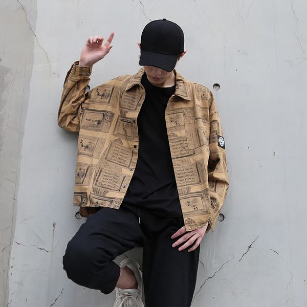 2021 new popular hip hop baggy western street from paper of vintage long-sleeve shirt. xnyc, Black
2021 new popular hip hop baggy western street from paper of vintage long-sleeve shirt. xnyc, Black