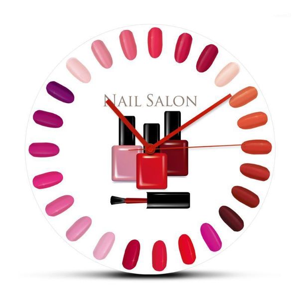 beauty salon nail polish palette bottle design modern acrylic wall hanging clock manicure nails studio wall art decorative watch1
beauty salon nail polish palette bottle design modern acrylic wall hanging clock manicure nails studio wall art decorative watch1