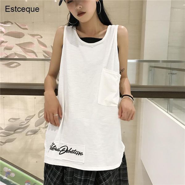 korean loose tank women long style patchwork pockets tank summer casual fashion sample women1, White
korean loose tank women long style patchwork pockets tank summer casual fashion sample women1, White