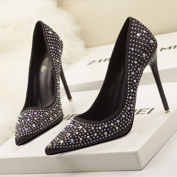 women pump high heel 11cm chaussures femme pointed party office catwalk wedding party shoes new, Black
women pump high heel 11cm chaussures femme pointed party office catwalk wedding party shoes new, Black