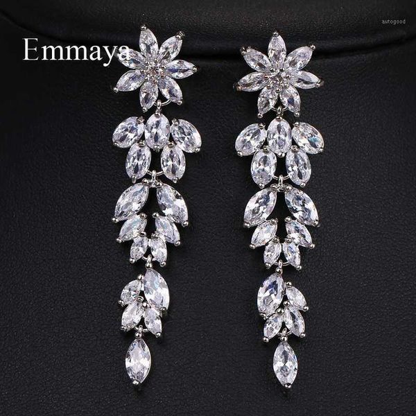 dangle & chandelier emmaya fashion female crystal leaf drop earrings 3 colors zircon boho wedding jewelry long dangle1, Silver
dangle & chandelier emmaya fashion female crystal leaf drop earrings 3 colors zircon boho wedding jewelry long dangle1, Silver