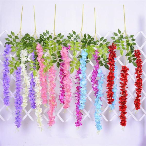 decorative flowers & wreaths 12pcs silk wisteria flower vine artificial hydrangea stems for wedding home floral decoration
decorative flowers & wreaths 12pcs silk wisteria flower vine artificial hydrangea stems for wedding home floral decoration