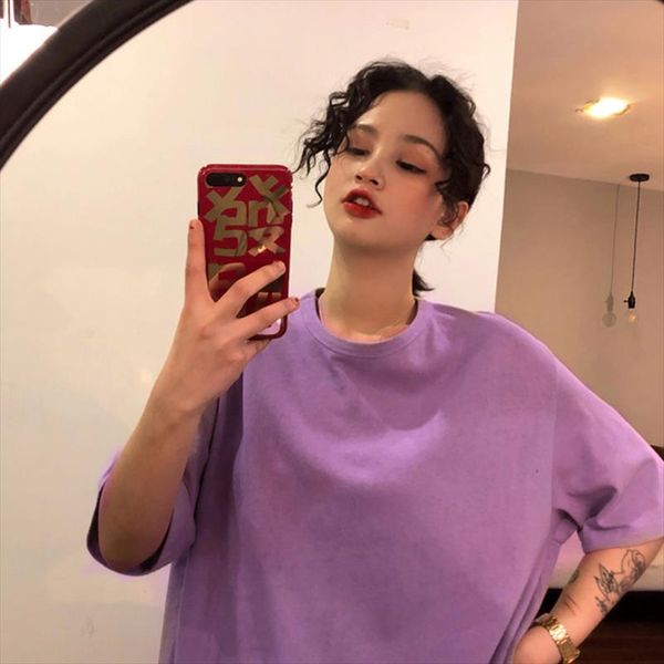 2020 summer oversize short sleeve womens t shirt black o neck harajuku loose female t shirts casual streetwear solid lady, White
2020 summer oversize short sleeve womens t shirt black o neck harajuku loose female t shirts casual streetwear solid lady, White