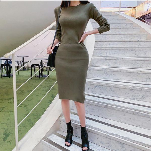 autumn women bodycon elegant long sweater dress knitted long sleeve casual midi dress1, Black;gray
autumn women bodycon elegant long sweater dress knitted long sleeve casual midi dress1, Black;gray