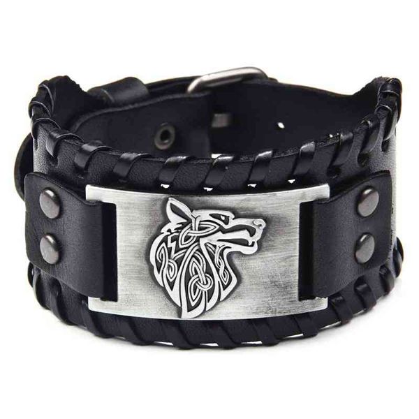 punk black wide bracelet for men nordic viking designer gothic wolf head men leather adjustable wristband jewelry, Golden;silver
punk black wide bracelet for men nordic viking designer gothic wolf head men leather adjustable wristband jewelry, Golden;silver