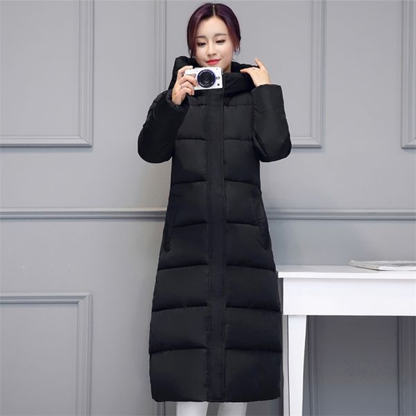 warm thicken female coat winter womens hooded cotton padded womens winter jackets long parka parkas solid 201214, Black
warm thicken female coat winter womens hooded cotton padded womens winter jackets long parka parkas solid 201214, Black