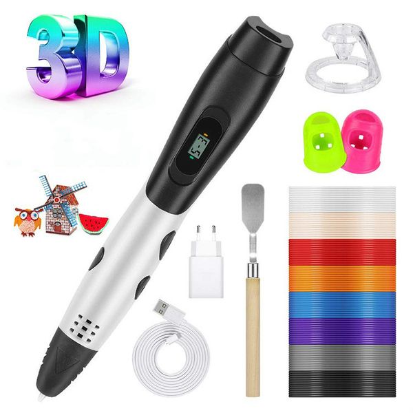 Super 3d Pen 1.75mm Abs And Pla Compatible 3d Printing Pen Children Birthday Gift Education Toys Dec619