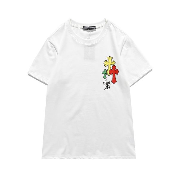 and american european fashion brand solid color cross casual graffiti around the neck couple shirt with short sleeves 0dv9, White;black
and american european fashion brand solid color cross casual graffiti around the neck couple shirt with short sleeves 0dv9, White;black