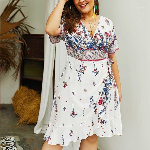 summer mini dress women 2019 v-neck ruffles dress beach cotton printed ruffled large size printed for women1, Black;gray
summer mini dress women 2019 v-neck ruffles dress beach cotton printed ruffled large size printed for women1, Black;gray