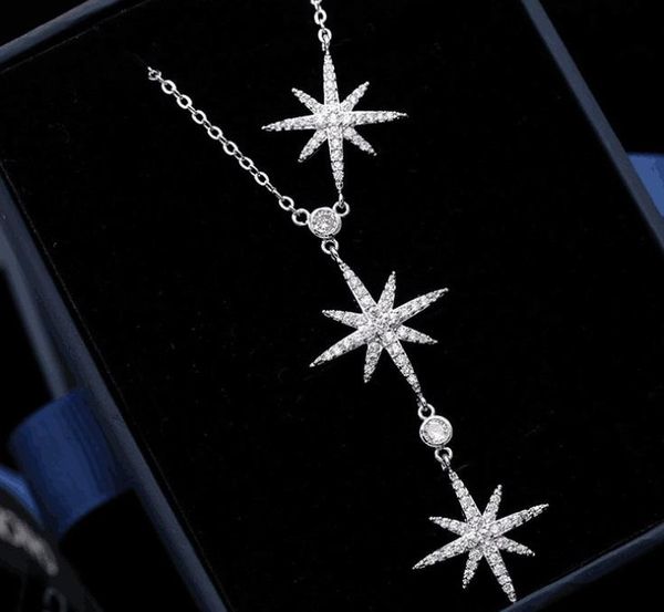 european fashion wild meteor shine three stars necklace for women crystals from austrian choker clavicle chain fine jewelry, Silver
european fashion wild meteor shine three stars necklace for women crystals from austrian choker clavicle chain fine jewelry, Silver