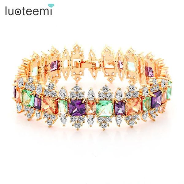 luoteemi new luxurious multi colors cz stone crystal bracelets bangles for women gift bridal wedding party jewelry accessories, Black
luoteemi new luxurious multi colors cz stone crystal bracelets bangles for women gift bridal wedding party jewelry accessories, Black