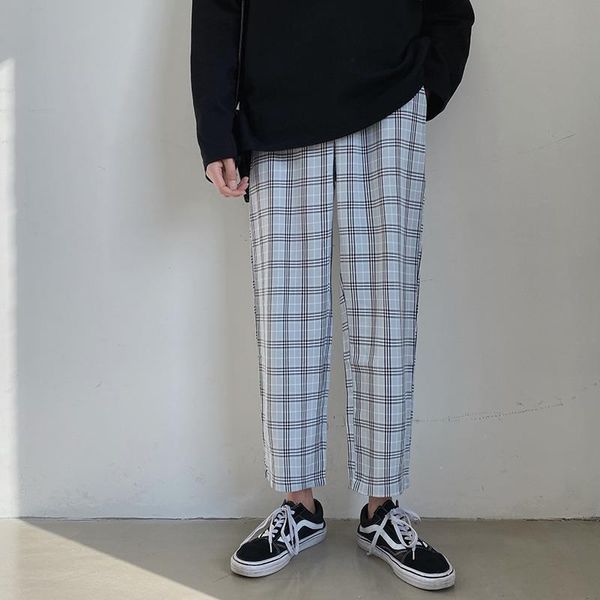 summer drawstring plaid pants men's fashion retro casual straight pants men streetwear wild loose hip hop trousers mens m-xl, Black
summer drawstring plaid pants men's fashion retro casual straight pants men streetwear wild loose hip hop trousers mens m-xl, Black