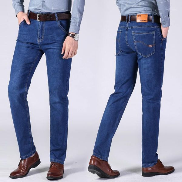 brand men's thin jeans 2021 summer new style business casual slim fit elastic classic style trousers sky blue pants male,80101
brand men's thin jeans 2021 summer new style business casual slim fit elastic classic style trousers sky blue pants male,80101