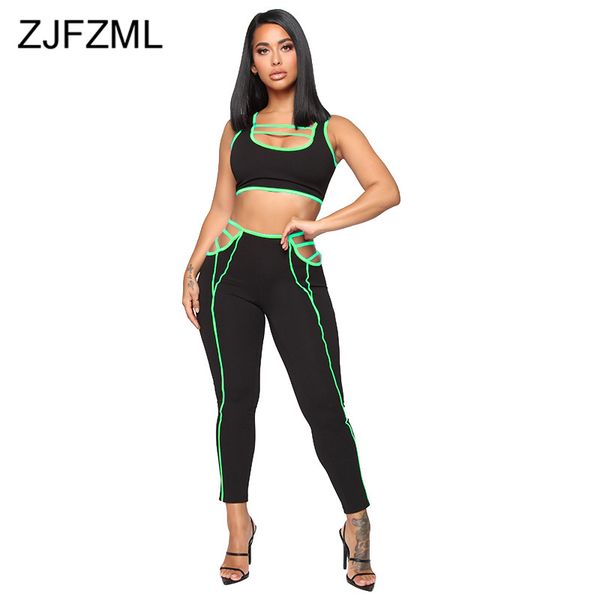 women tracksuits striped two piece set summer clothes tank backless crop + side hollow out skinny pants plus size sports suit, Gray
women tracksuits striped two piece set summer clothes tank backless crop + side hollow out skinny pants plus size sports suit, Gray