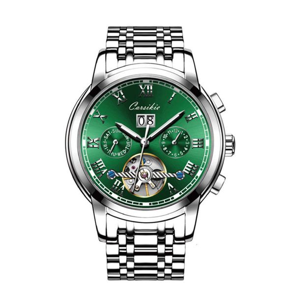 2020 mechanical watch double calendar caski multi function luminous tourbillon hollow out automatic men's mechanical watch, Slivery;brown
2020 mechanical watch double calendar caski multi function luminous tourbillon hollow out automatic men's mechanical watch, Slivery;brown