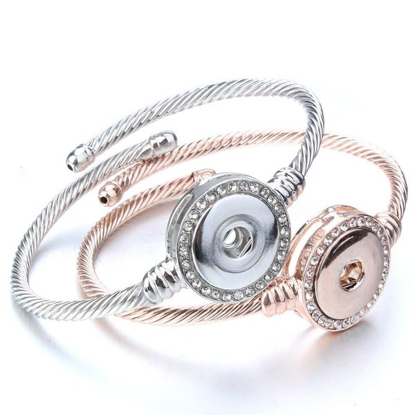 new snap jewelry rose gold silver color crystal snap button bracelet bangle simple cuff bracelet for men wom bbymhx, Golden;silver
new snap jewelry rose gold silver color crystal snap button bracelet bangle simple cuff bracelet for men wom bbymhx, Golden;silver